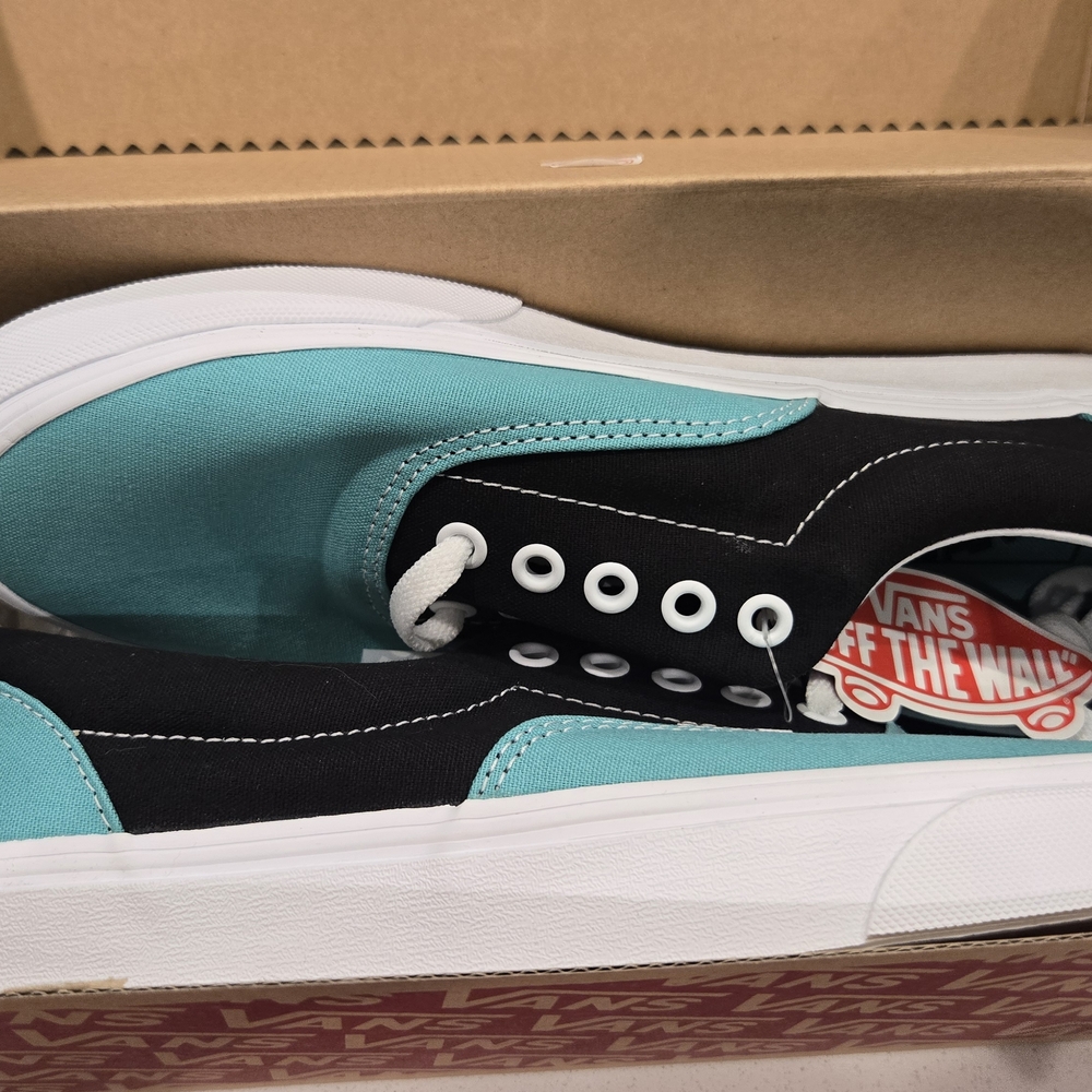 Vans Aqua and Black Canvas Shoes